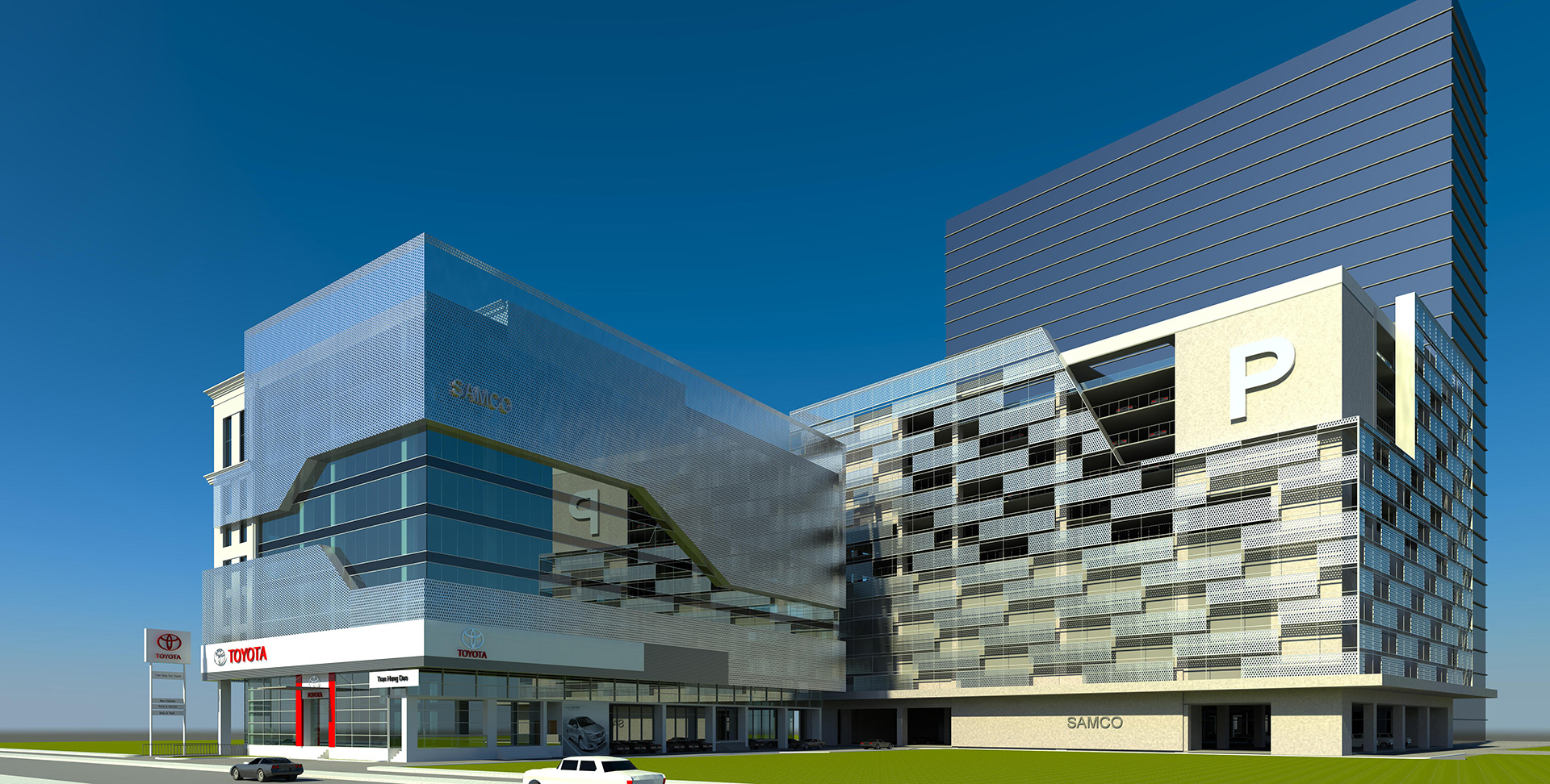 Samco Showroom and Car Parking